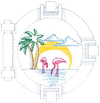 Small Porthole Machine Embroidery Design
