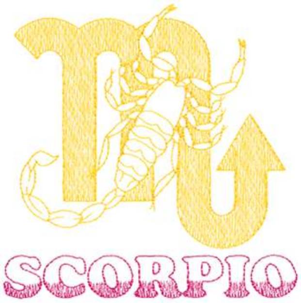 Picture of Small Scorpio Machine Embroidery Design