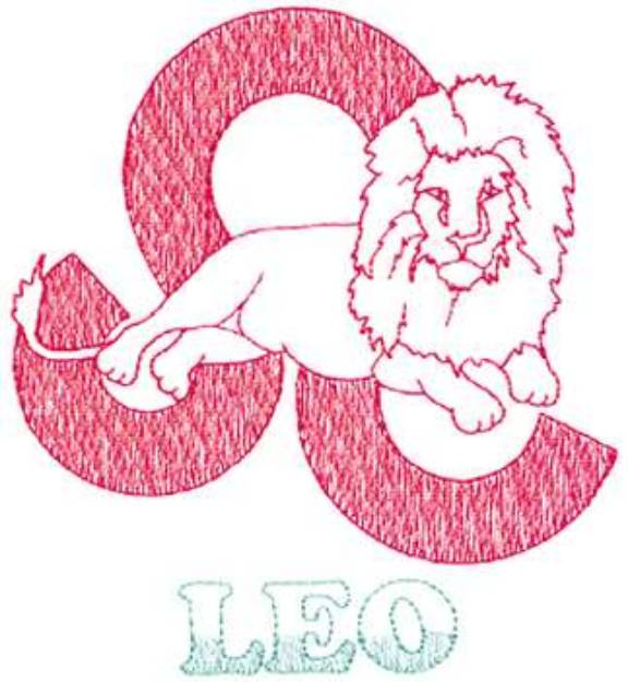 Picture of Small Leo Machine Embroidery Design