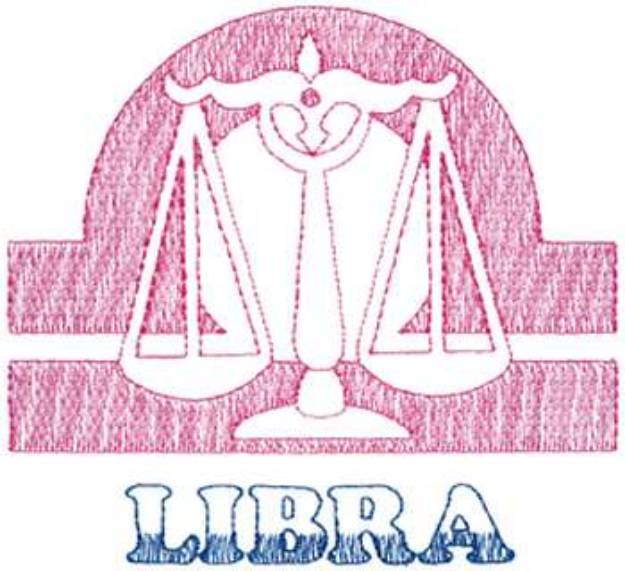 Picture of Small Libra Machine Embroidery Design