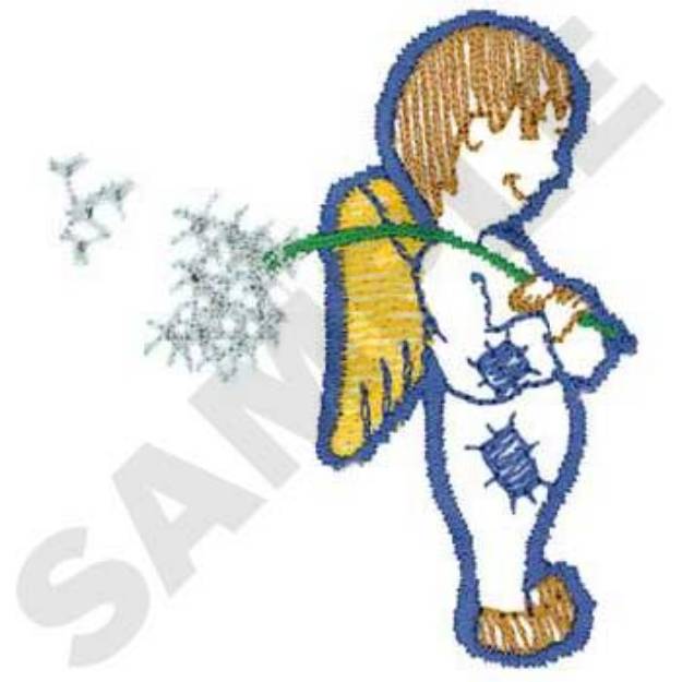 Picture of Angel & Dandelion Machine Embroidery Design