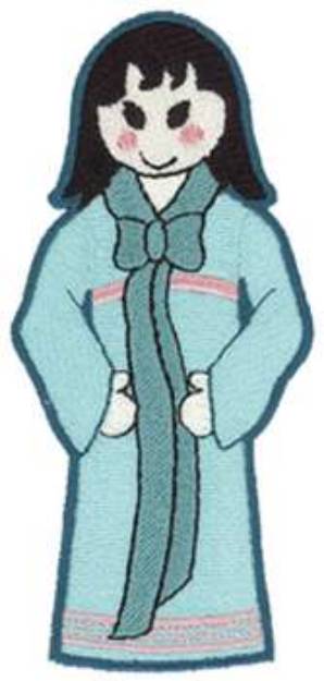 Picture of Korean Girl Machine Embroidery Design