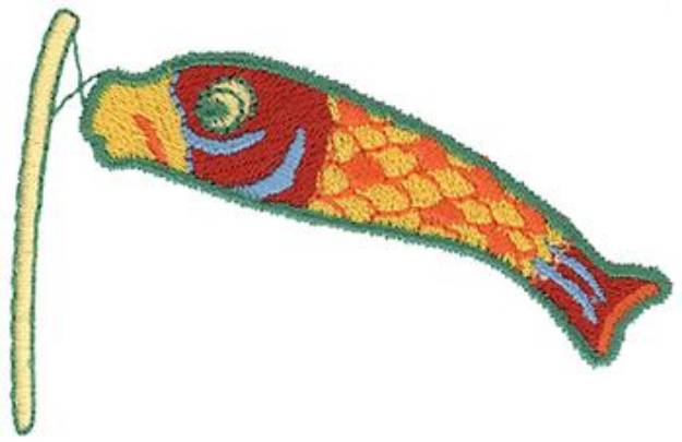 Picture of Fish Flag Machine Embroidery Design