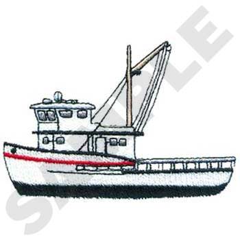 Commercial Trawler Machine Embroidery Design