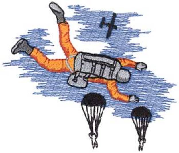 Picture of Skydiver Machine Embroidery Design