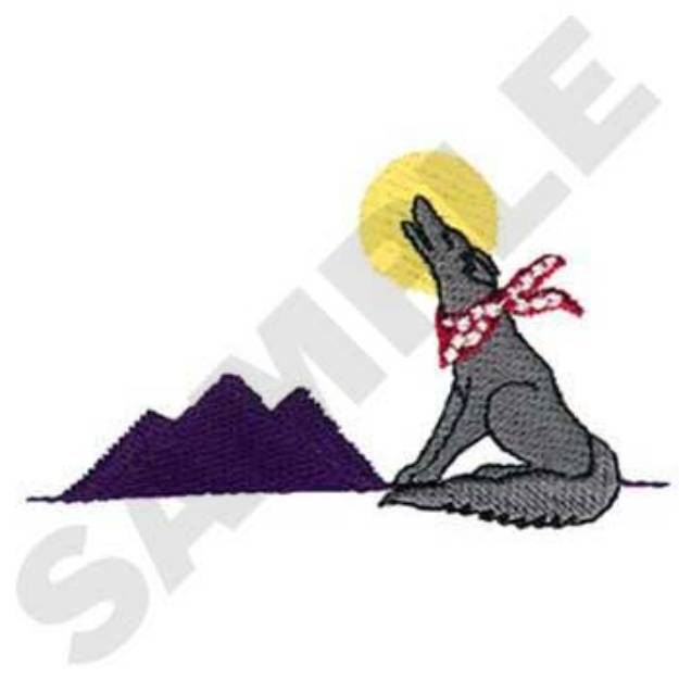 Picture of Coyote Machine Embroidery Design