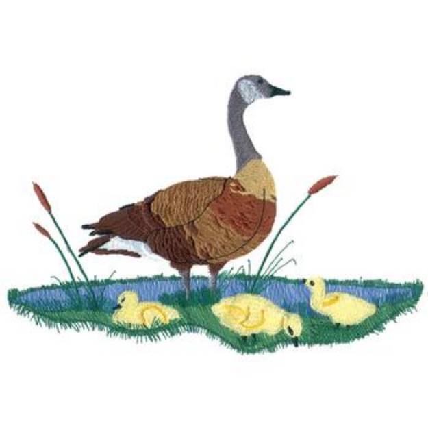 Picture of Geese Scene Machine Embroidery Design