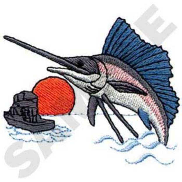 Picture of Sailfish Machine Embroidery Design