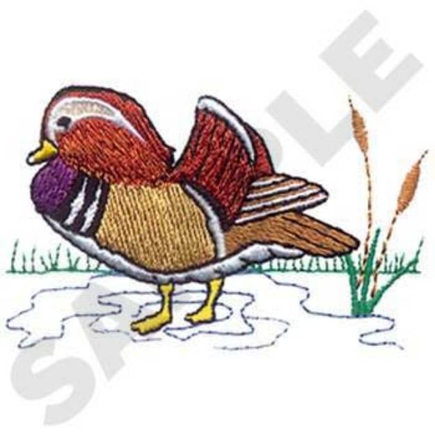 Picture of Mandarin Duck Machine Embroidery Design