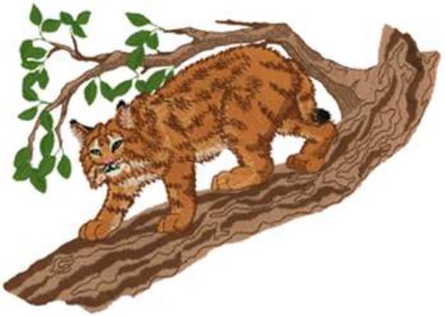 Picture of Bobcat Scene Machine Embroidery Design