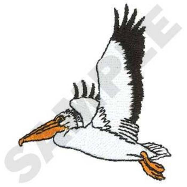 Picture of White Pelican Machine Embroidery Design