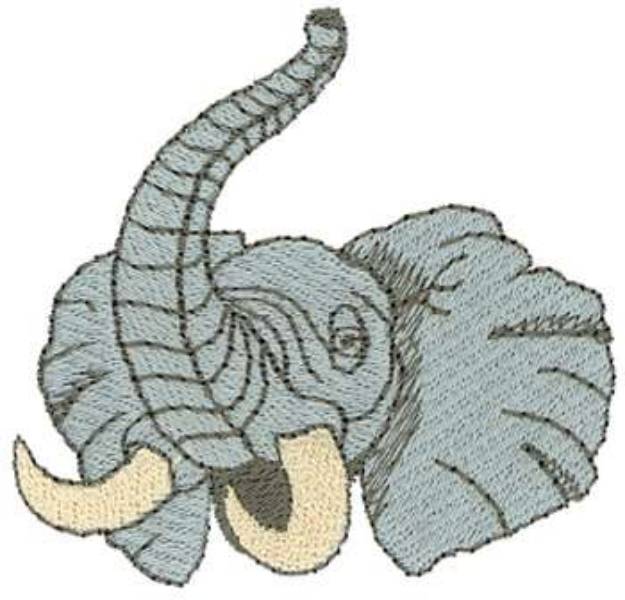 Picture of Trumpeting Elephant Machine Embroidery Design