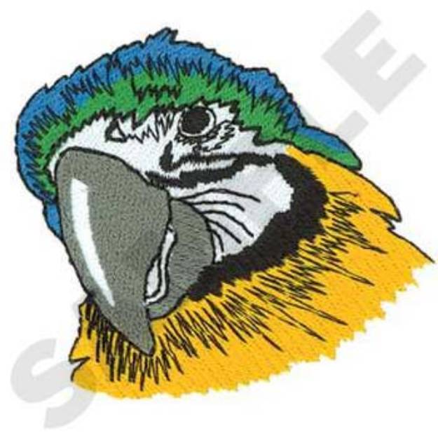 Picture of Parrot Head Machine Embroidery Design