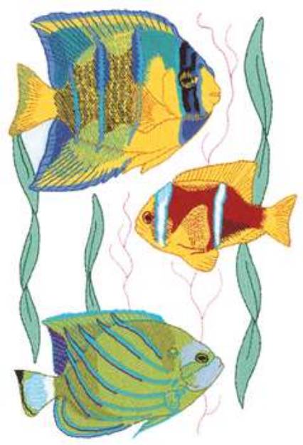 Picture of Tropical Fish Machine Embroidery Design