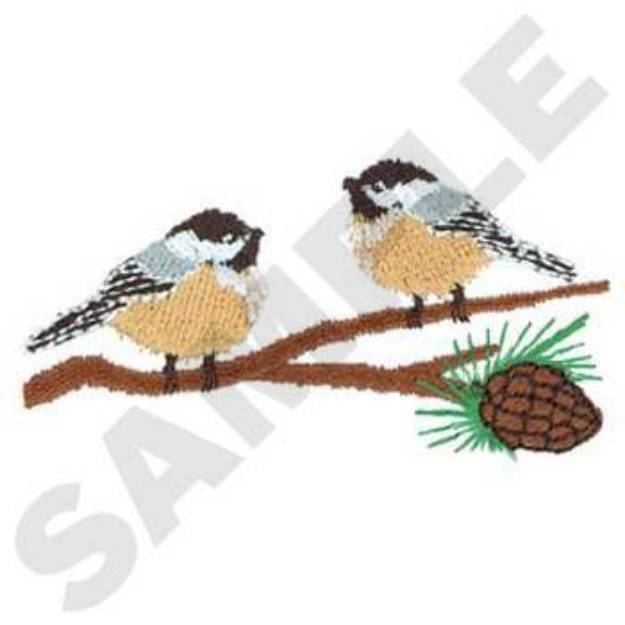 Picture of Chickadees Machine Embroidery Design