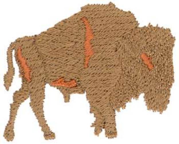 Picture of Bison Silhouette Machine Embroidery Design