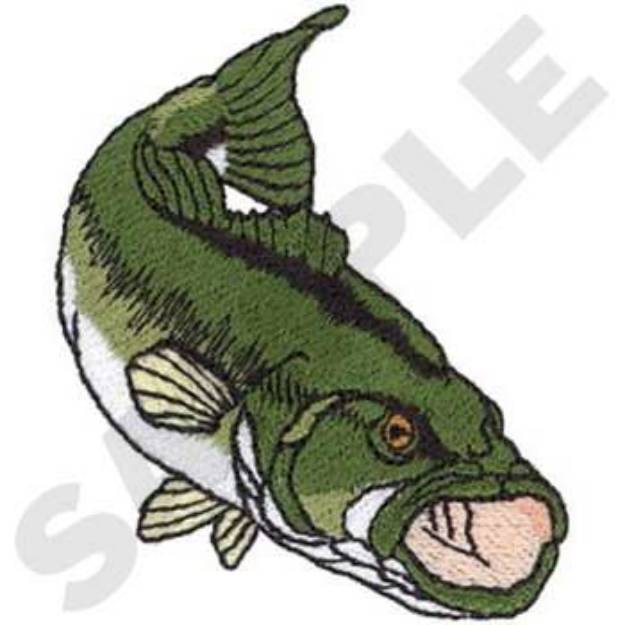 Picture of Largemouth Bass Machine Embroidery Design