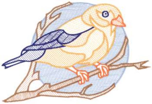 Picture of Goldfinch Machine Embroidery Design