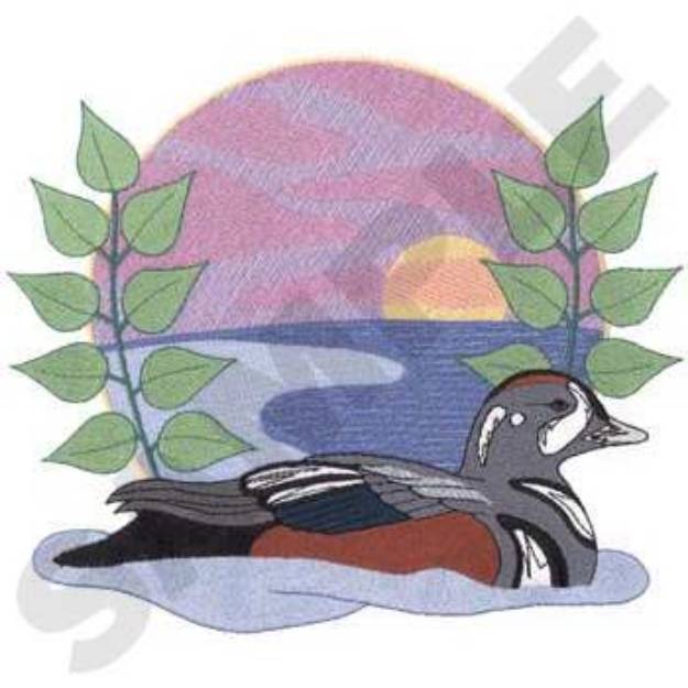 Picture of Harlequin Duck Machine Embroidery Design