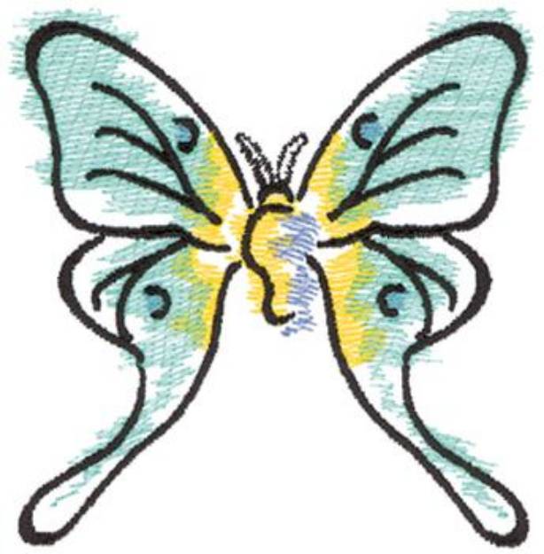 Picture of Moth Machine Embroidery Design