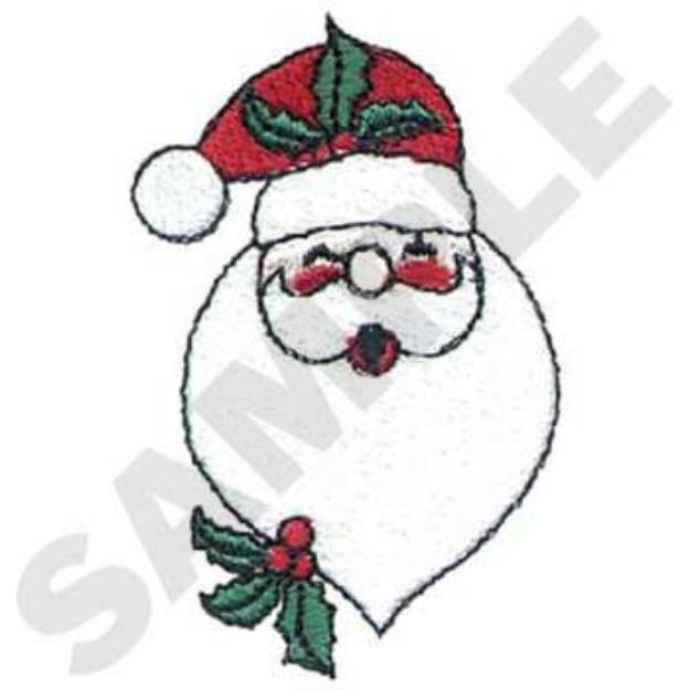 Picture of Santa Face Machine Embroidery Design