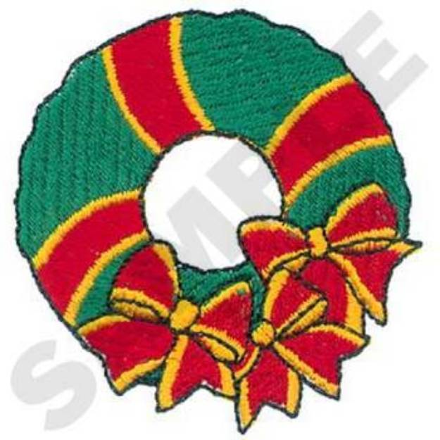 Picture of Christmas Wreath Machine Embroidery Design