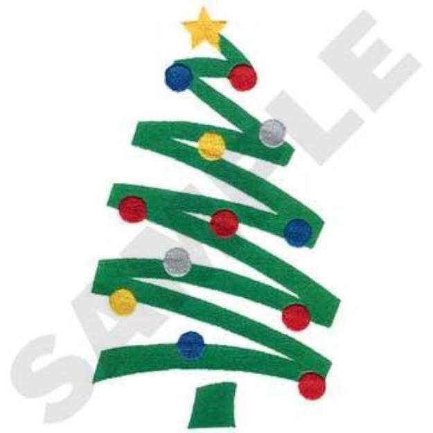 Picture of Large Christmas Tree Machine Embroidery Design