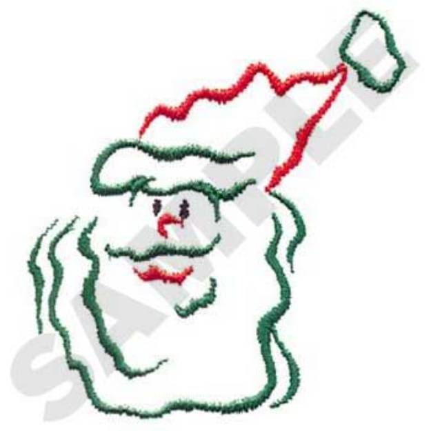 Picture of Santa Claus Outline Machine Embroidery Design