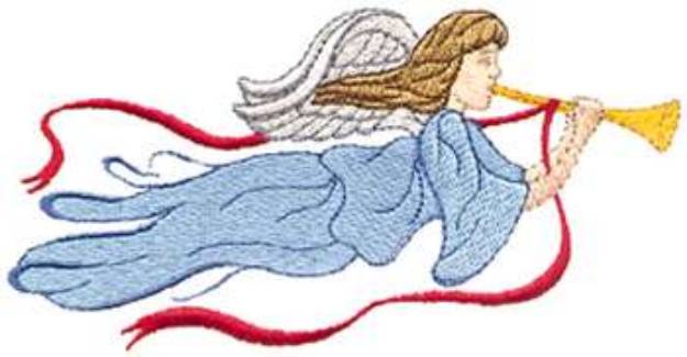 Picture of Angel W/horn Machine Embroidery Design