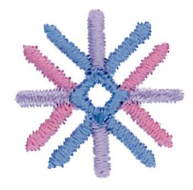 Picture of 1 Inch Snowflake Machine Embroidery Design