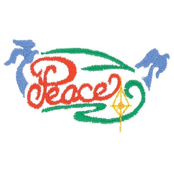 Peace & Doves Machine Embroidery Design