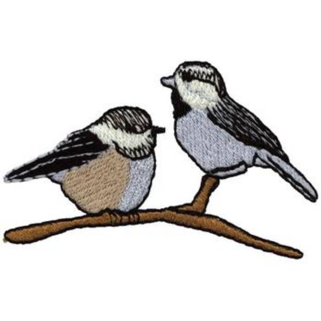 Picture of Chickadees Machine Embroidery Design