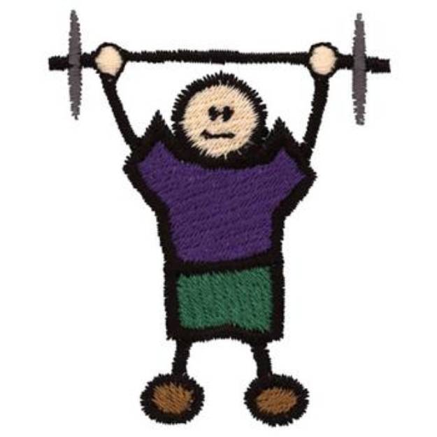 Picture of Weightlifter Machine Embroidery Design