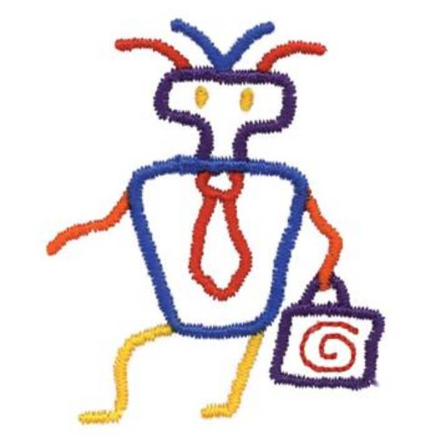 Picture of Business Man Machine Embroidery Design