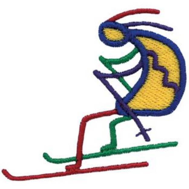 Picture of Petroglyph Skier Machine Embroidery Design