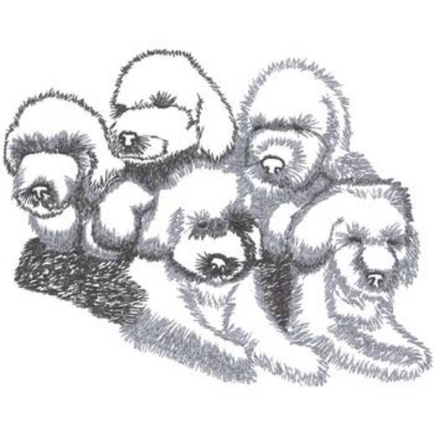 Picture of Fuzzy Puppies Machine Embroidery Design