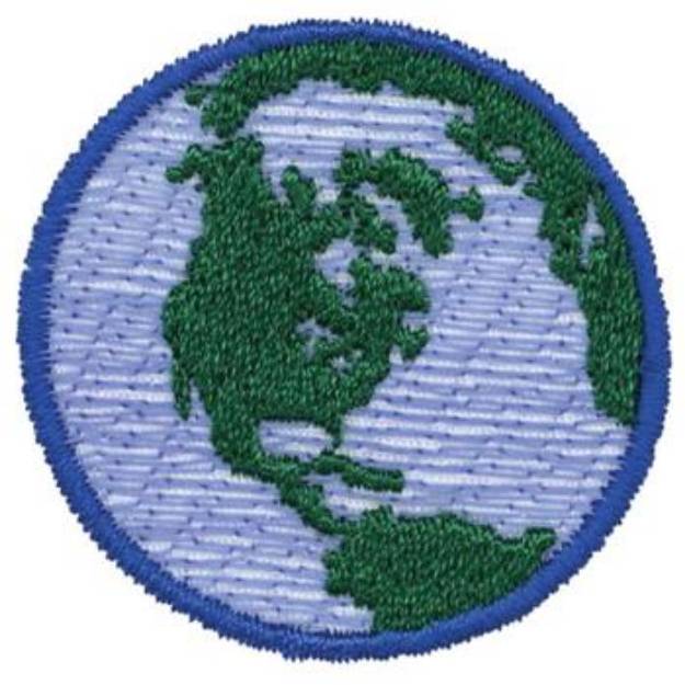 Picture of Globe Machine Embroidery Design