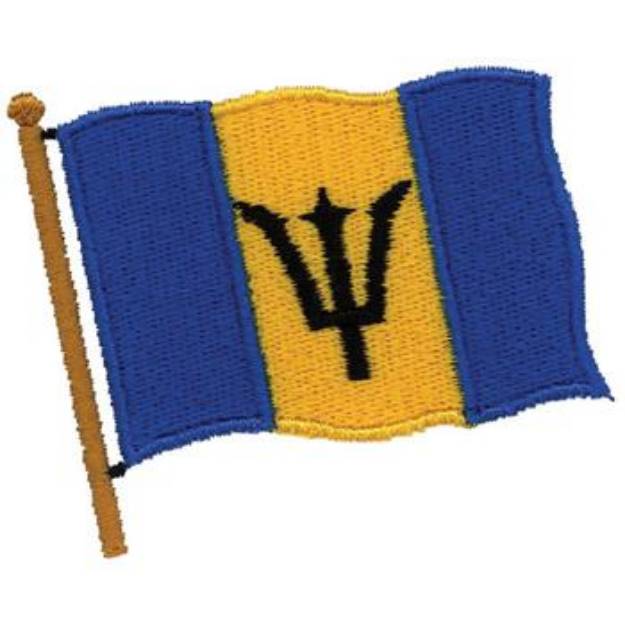 Picture of Barbados Flag Machine Embroidery Design