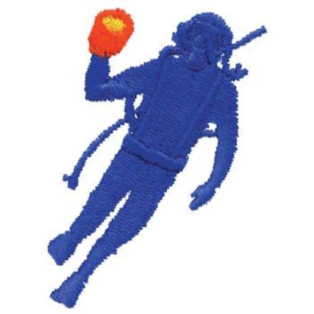 Picture of Scuba Diver Machine Embroidery Design