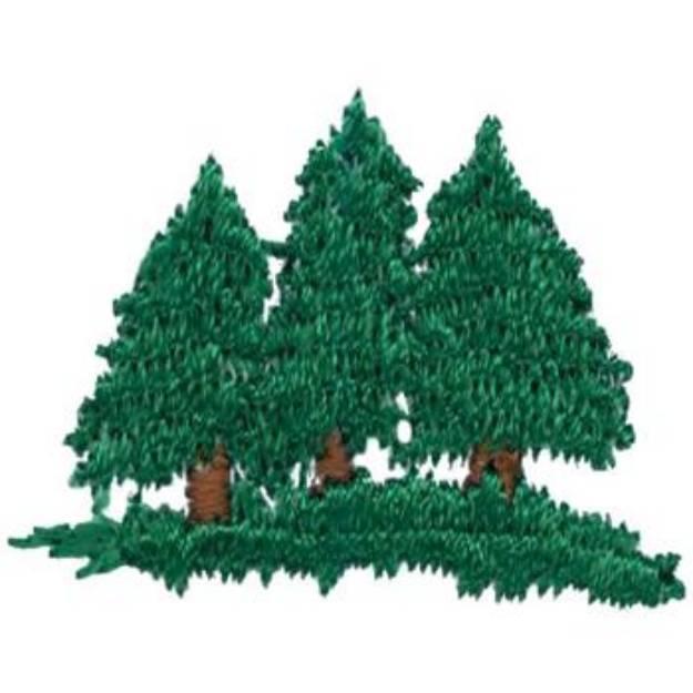 Picture of Pine Trees Machine Embroidery Design