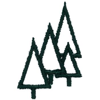 Pine Trees Machine Embroidery Design