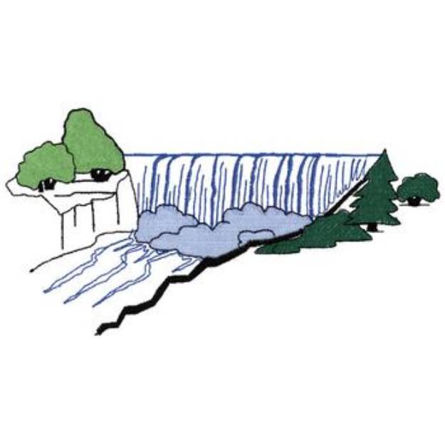 Picture of Waterfall Machine Embroidery Design