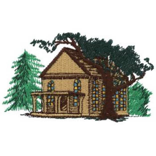 Picture of Cabin Machine Embroidery Design