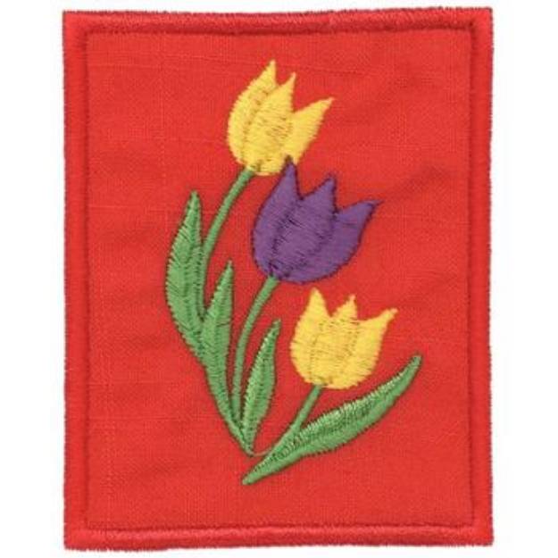 Picture of Tulip Applique Machine Embroidery Design