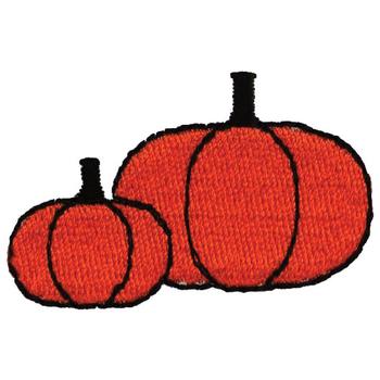 Two Pumpkins Machine Embroidery Design