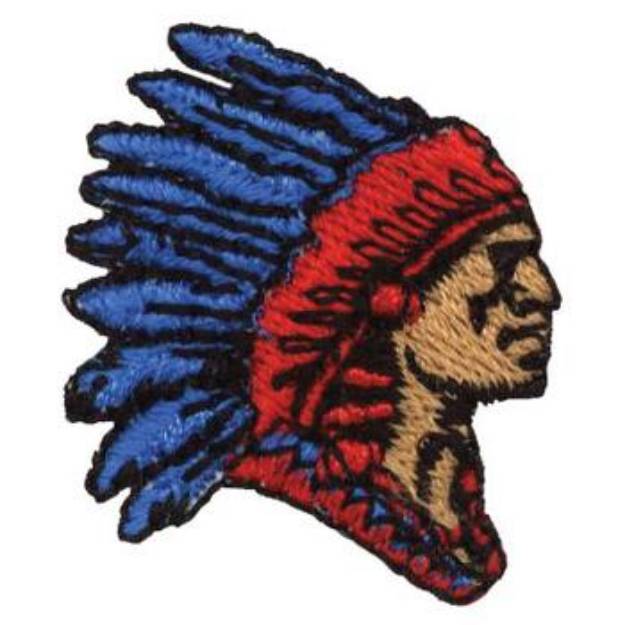 Picture of Indian Chief Machine Embroidery Design