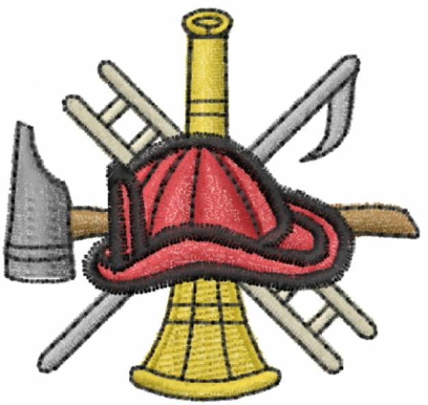 Picture of Firefighting Logo Machine Embroidery Design