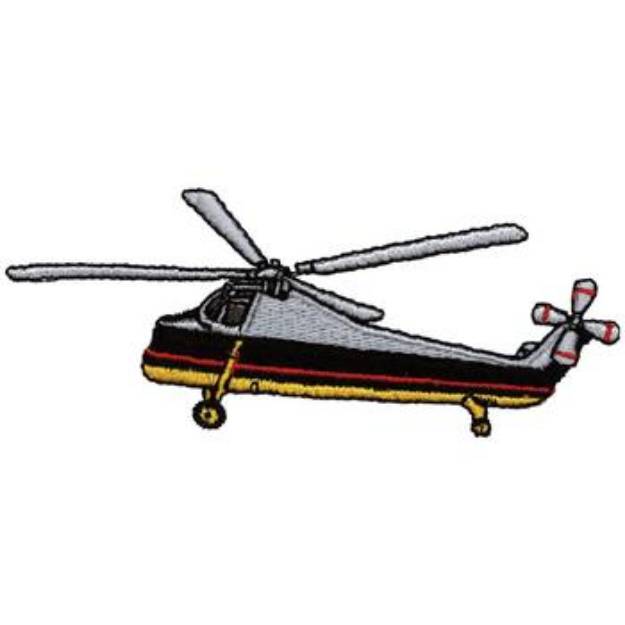 Picture of Helicopter Machine Embroidery Design