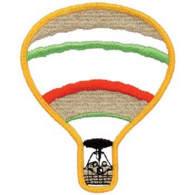 Picture of Hot Air Balloon Outline Machine Embroidery Design