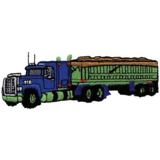 Picture of Transport Truck Machine Embroidery Design